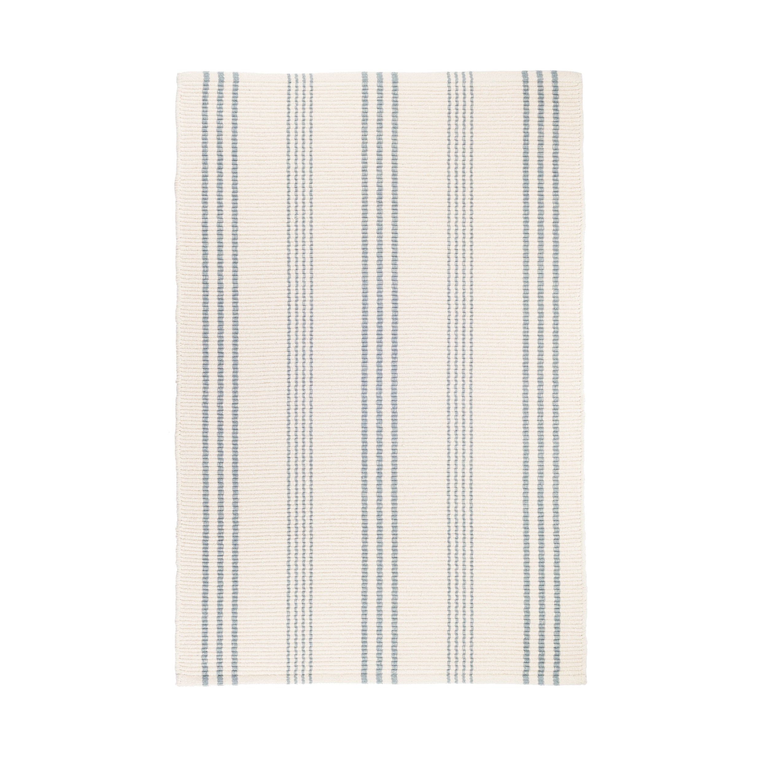 Swedish Stripe Handwoven Cotton Rug RUGS - cotton Dash & Albert Blue 2' x 3'