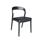 Rotondi Dining Chair FURNITURE - dining chairs LH IMPORTS Black Frame w/ PU Seat