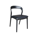Rotondi Dining Chair FURNITURE - dining chairs LH IMPORTS Black Frame w/ PU Seat