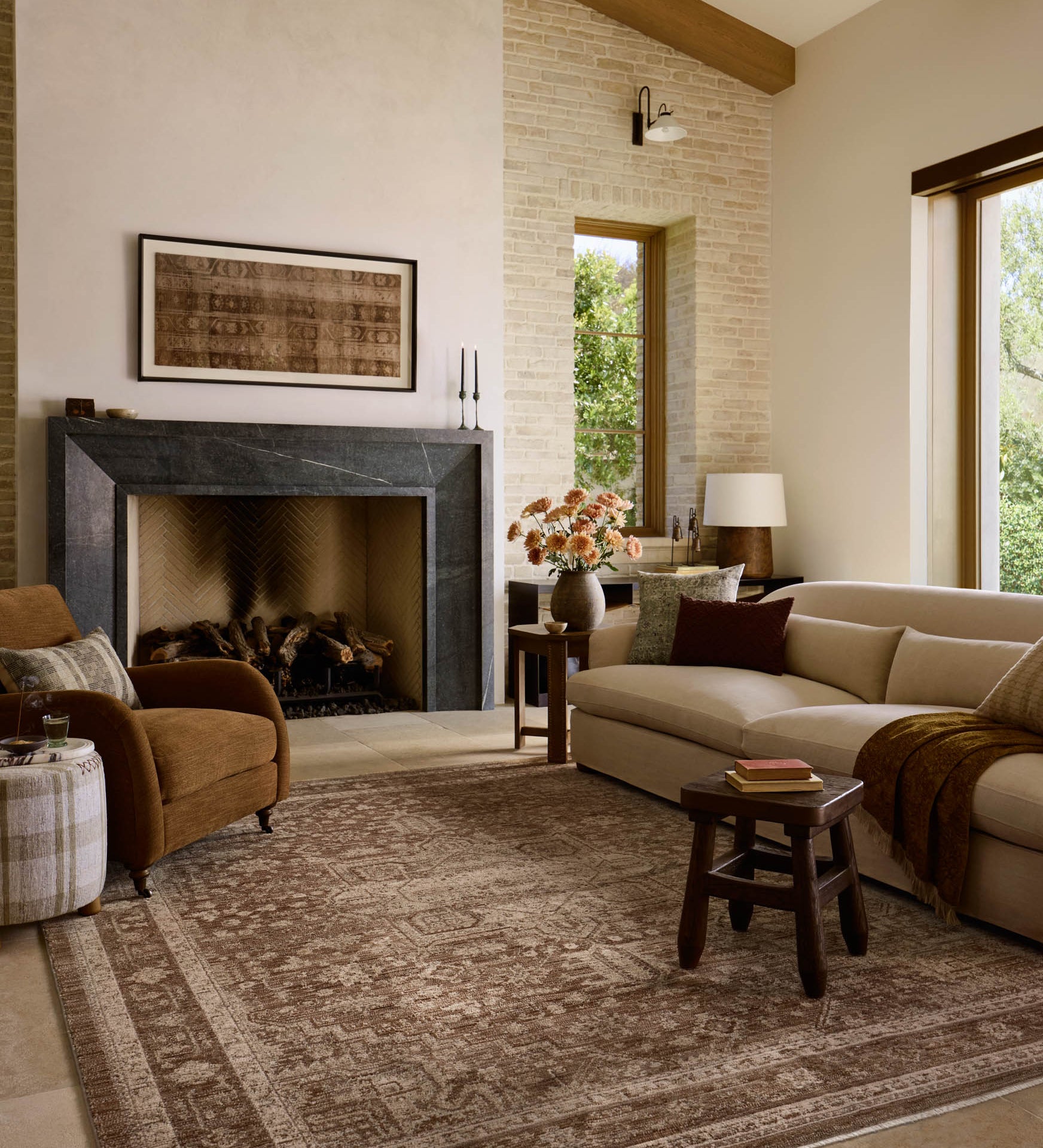 Amber Lewis x Loloi Rutherford Fawn / Natural Rug – 2