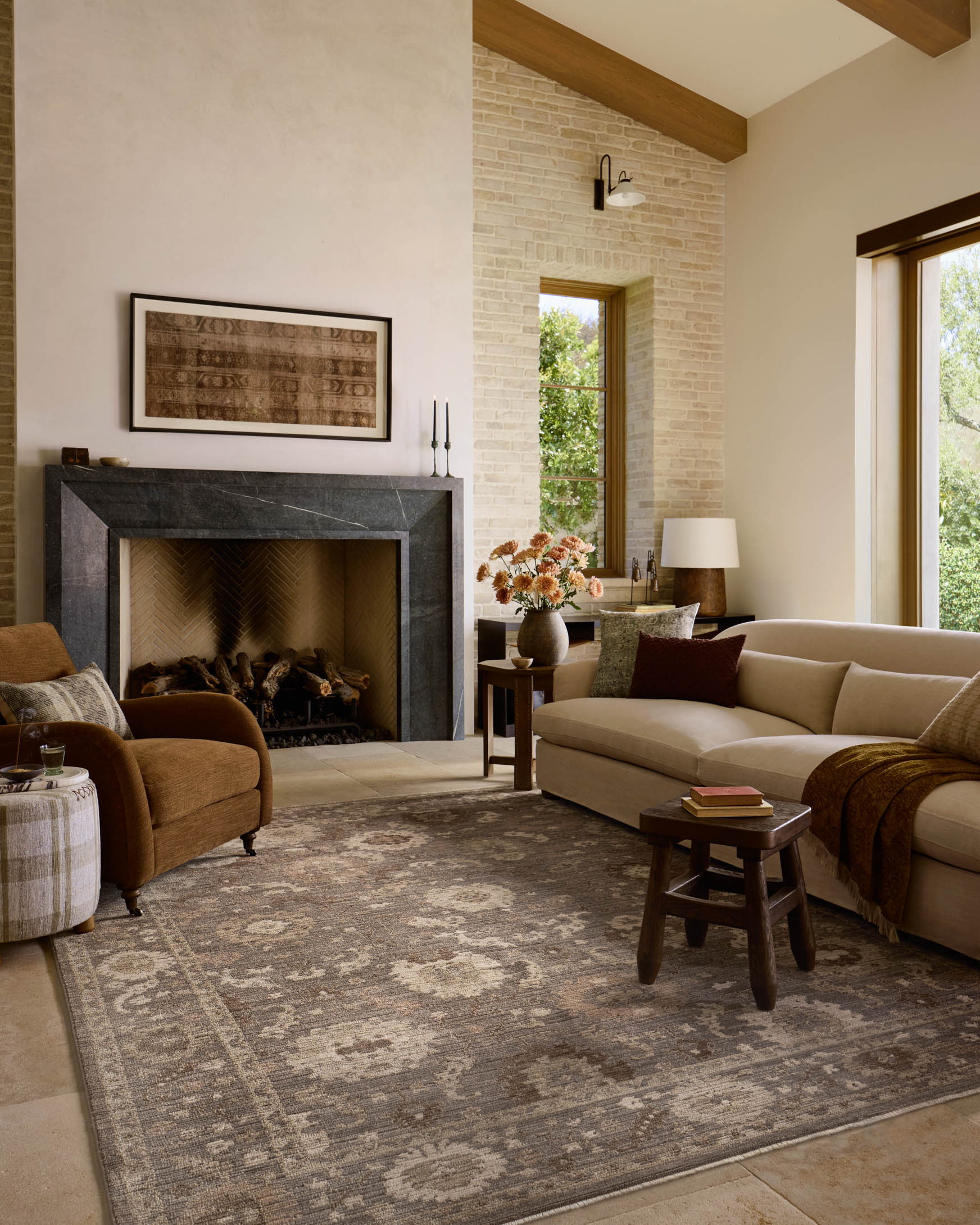 Amber Lewis x Loloi Rutherford Stone / Pebble Rug – 2