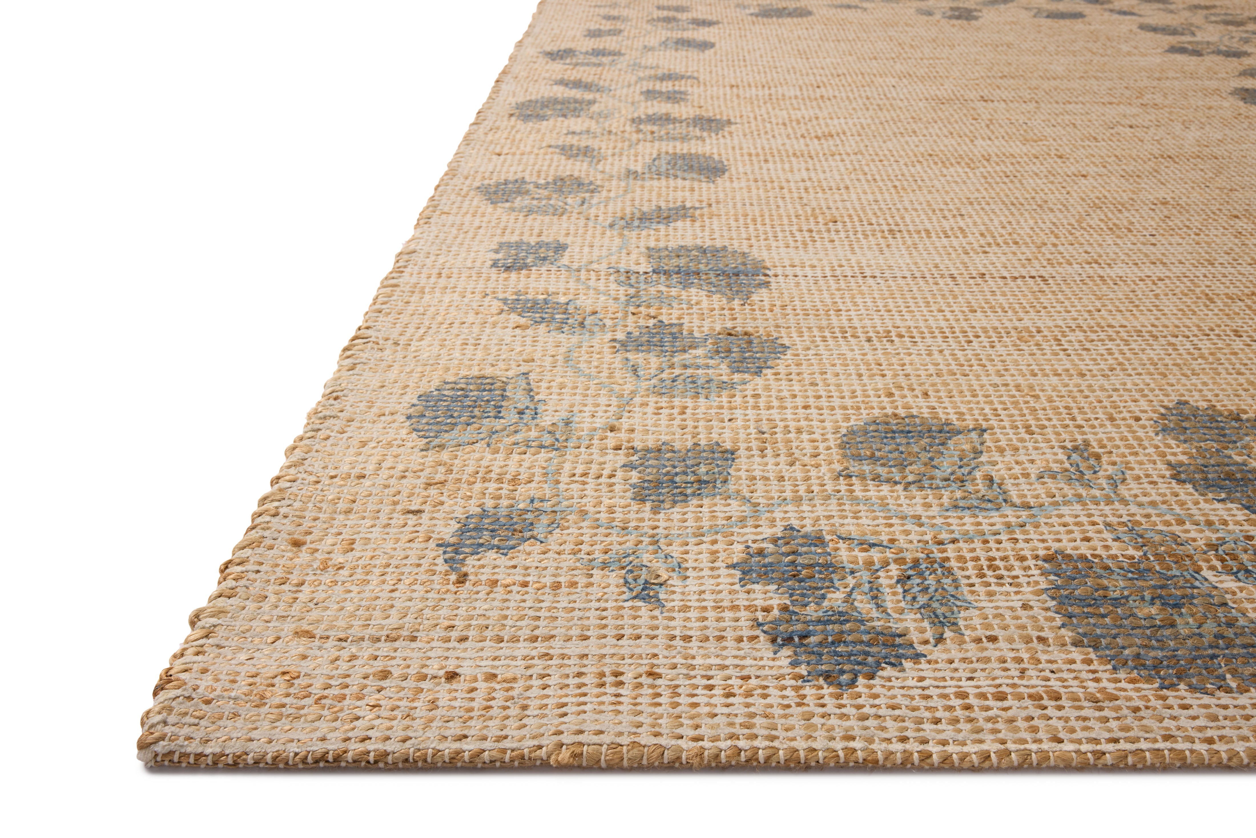 Chris Loves Julia x Loloi Rue Natural / Denim Rug RUGS - jute Loloi