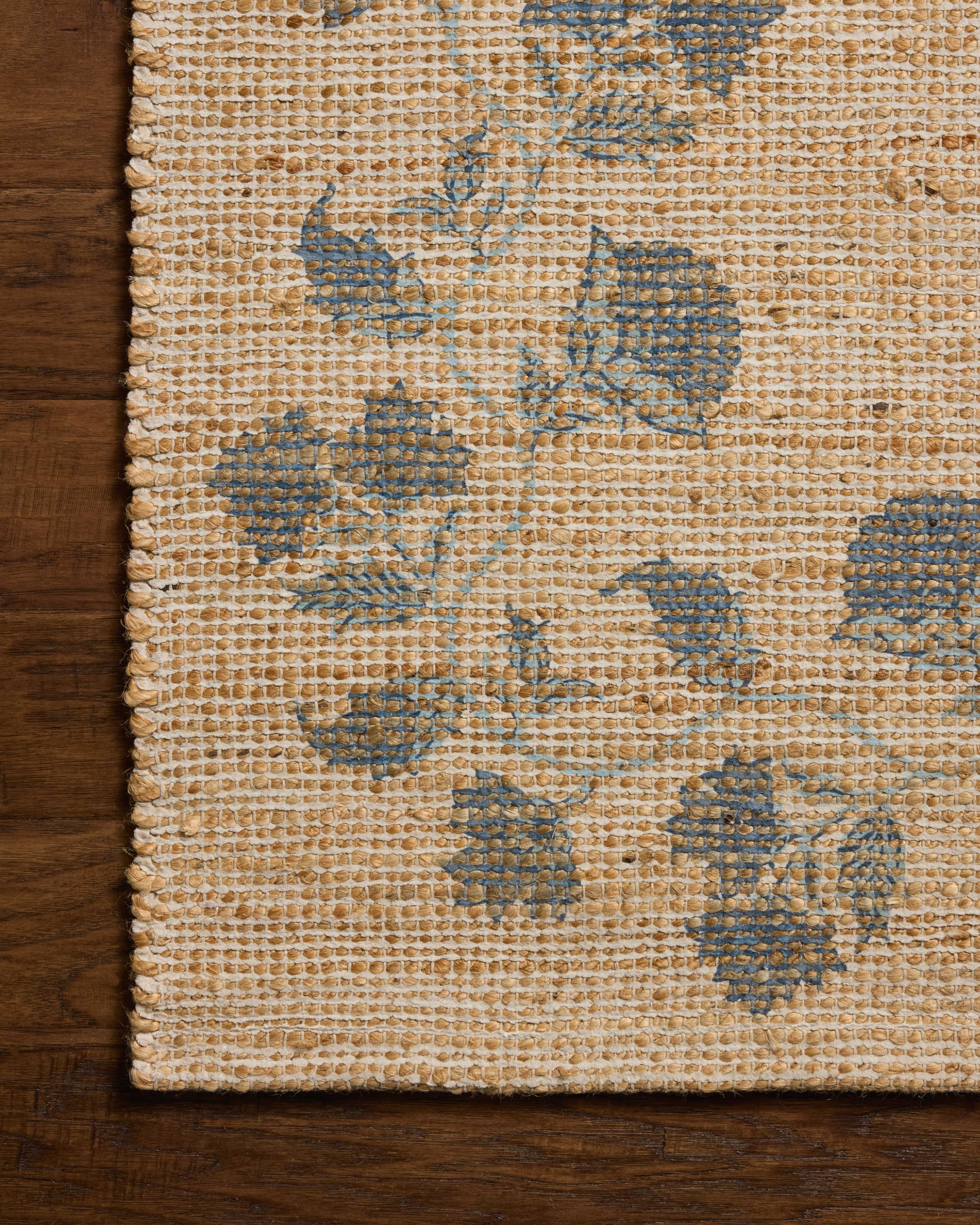 Chris Loves Julia x Loloi Rue Natural / Denim Rug RUGS - jute Loloi