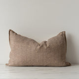 Jean Stoffer x Loloi Flange Pillow Dark Taupe