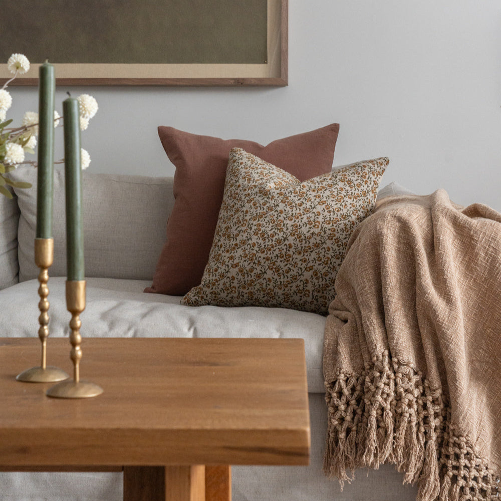 Tillie Block Print Pillow Cover 1-PILLOWS - block print - warm Rug & Weave Pillows