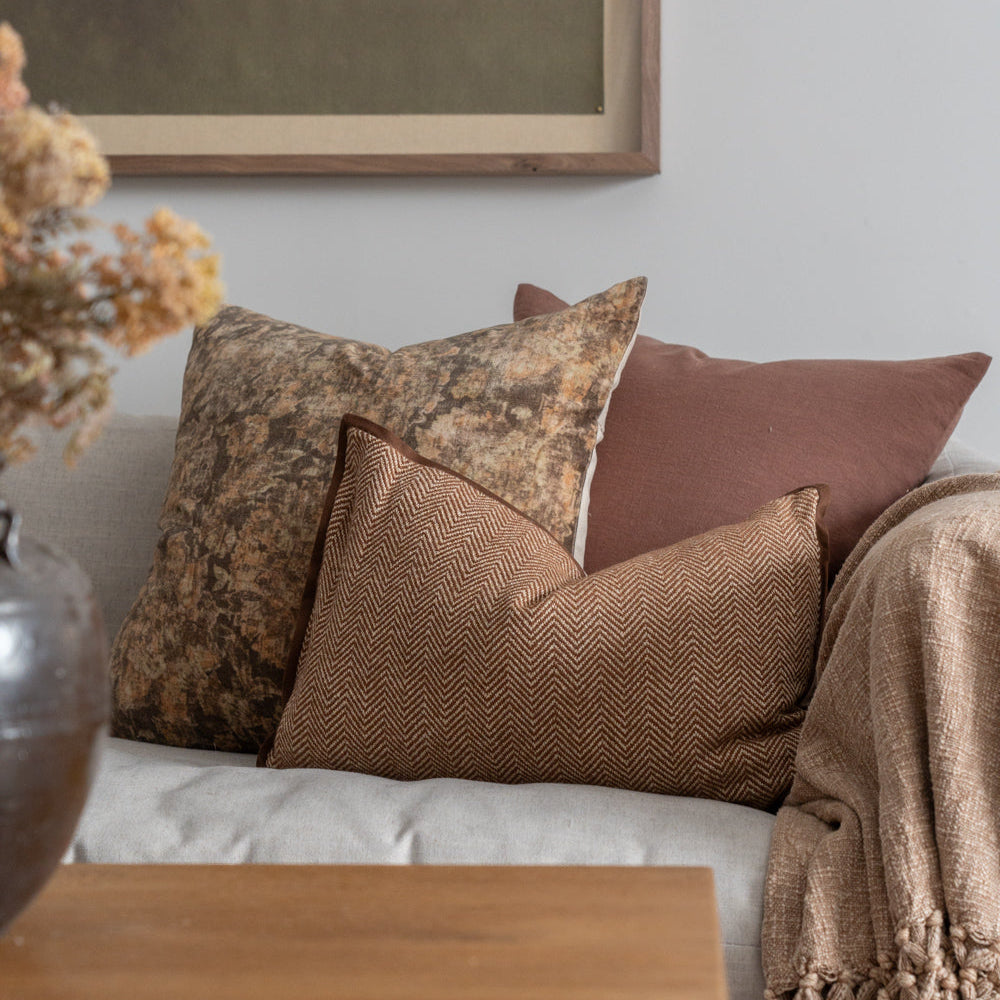 Jean Stoffer x Loloi Flange Pillow Chocolate 2 - PILLOWS - essentials - warm Loloi