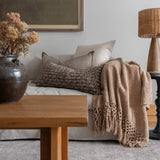 Jean Stoffer x Loloi Chocolate Pillow 1 - PILLOWS - Block print - neutral Loloi