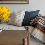 Gingham Linen Pillow Cover