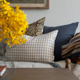 Gingham Linen Pillow Cover