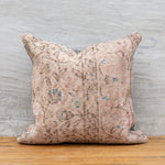Vintage Kilim Pillow - square with pink and grey tones