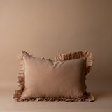 Latte Ruffle Pillow Cover 1 - PILLOWS - Linen - neutral Rug & Weave Pillows