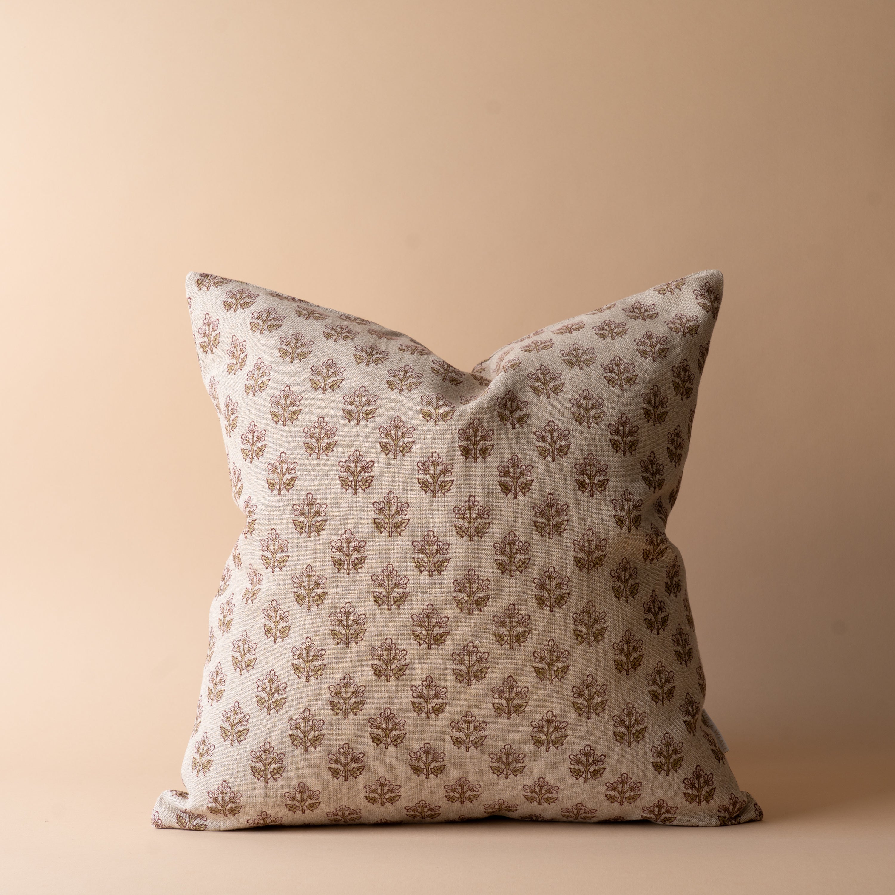 Sadie Block Print Pillow Cover 1 - PILLOWS - Block print - neutral ORNA HOUSE