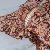 Sienna Block Print Ruffle Pillow Cover