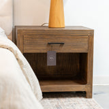 Rue Reclaimed Nightstand 5-VINTAGE -table Hauer Market single Brown