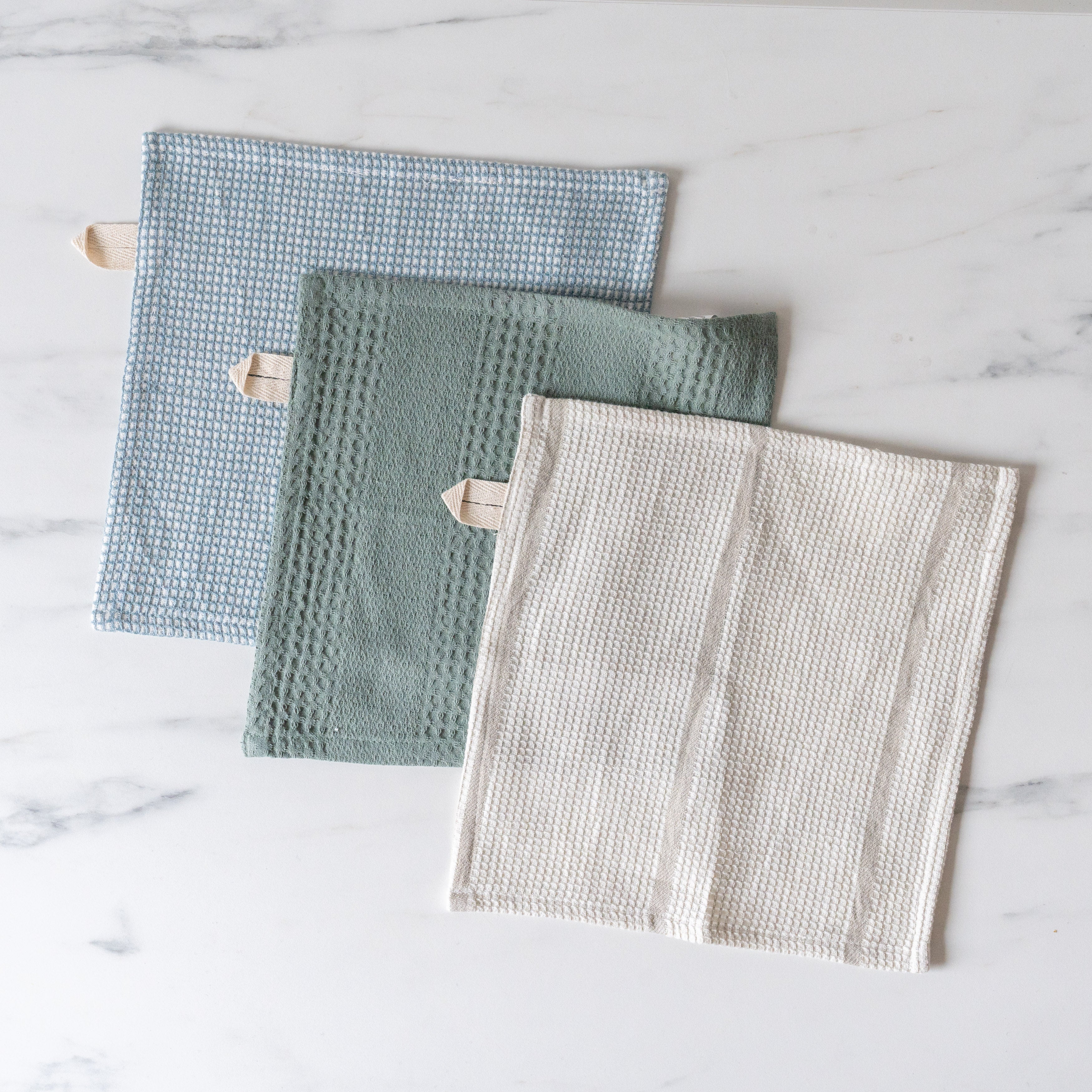 Rug & Weave - Blue Waffle Weave Dish Cloth Set