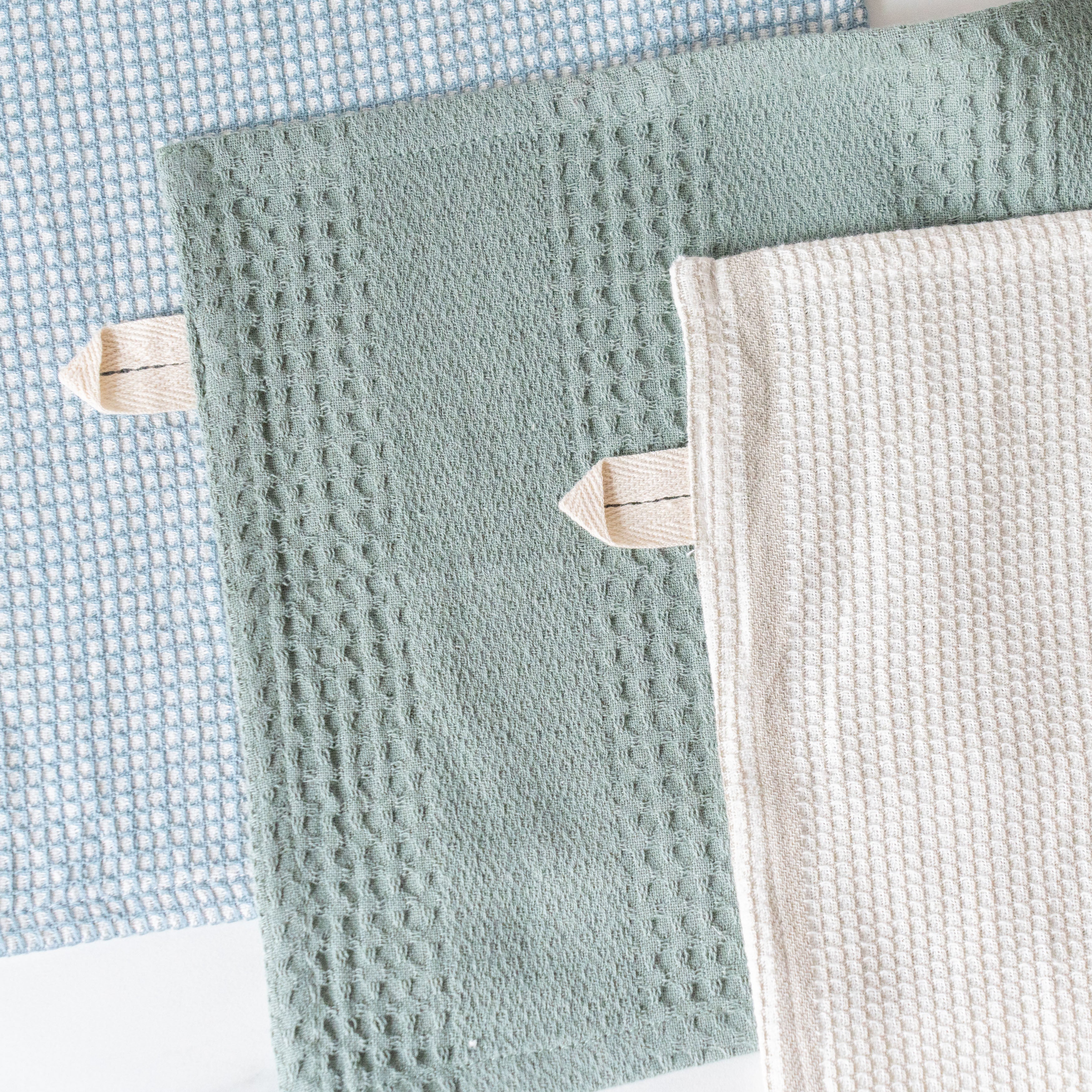 Rug & Weave - Blue Waffle Weave Dish Cloth Set