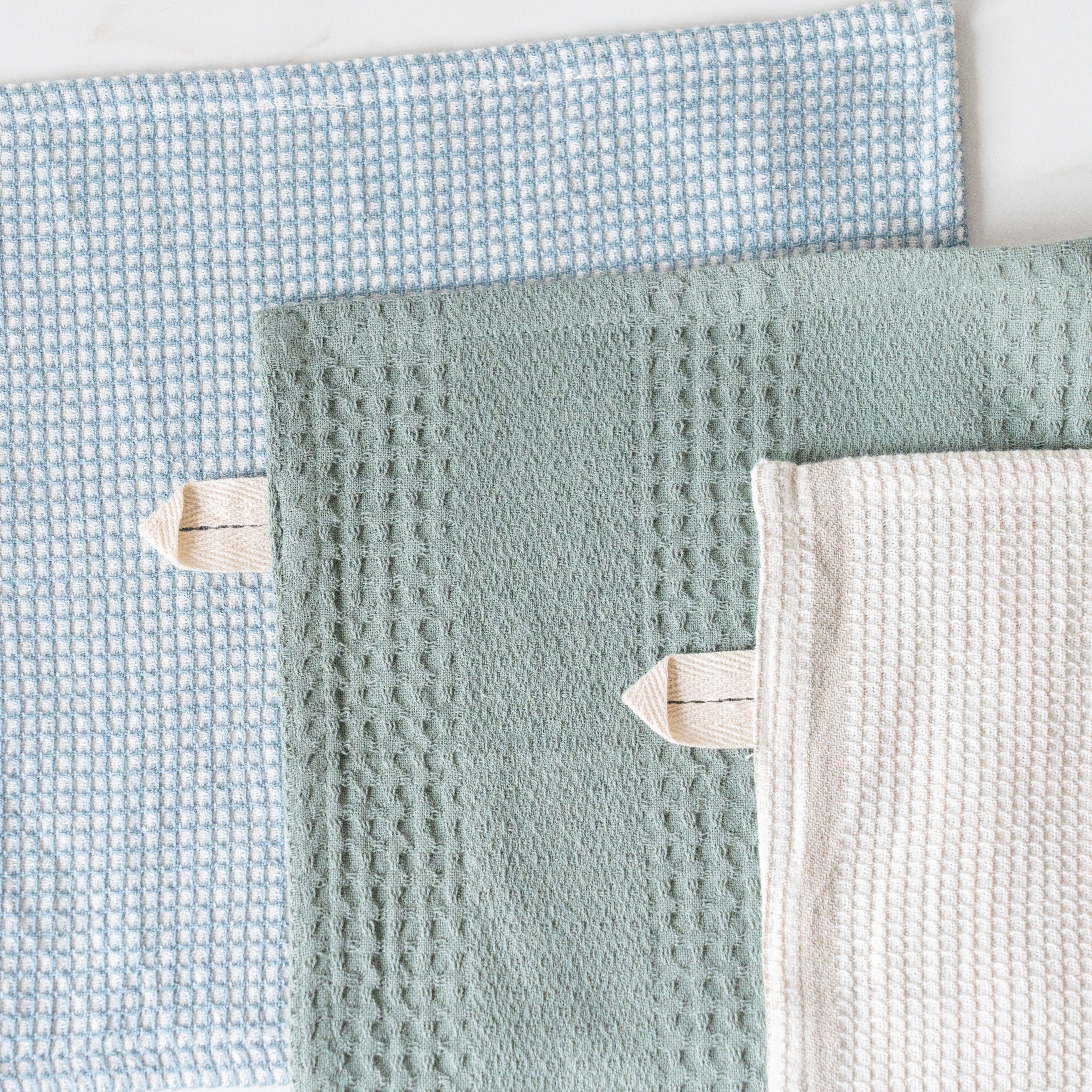 Rug & Weave - Blue Waffle Weave Dish Cloth Set