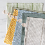 Rug & Weave - Blue and Green Waffle Weave Dish Cloth Set 