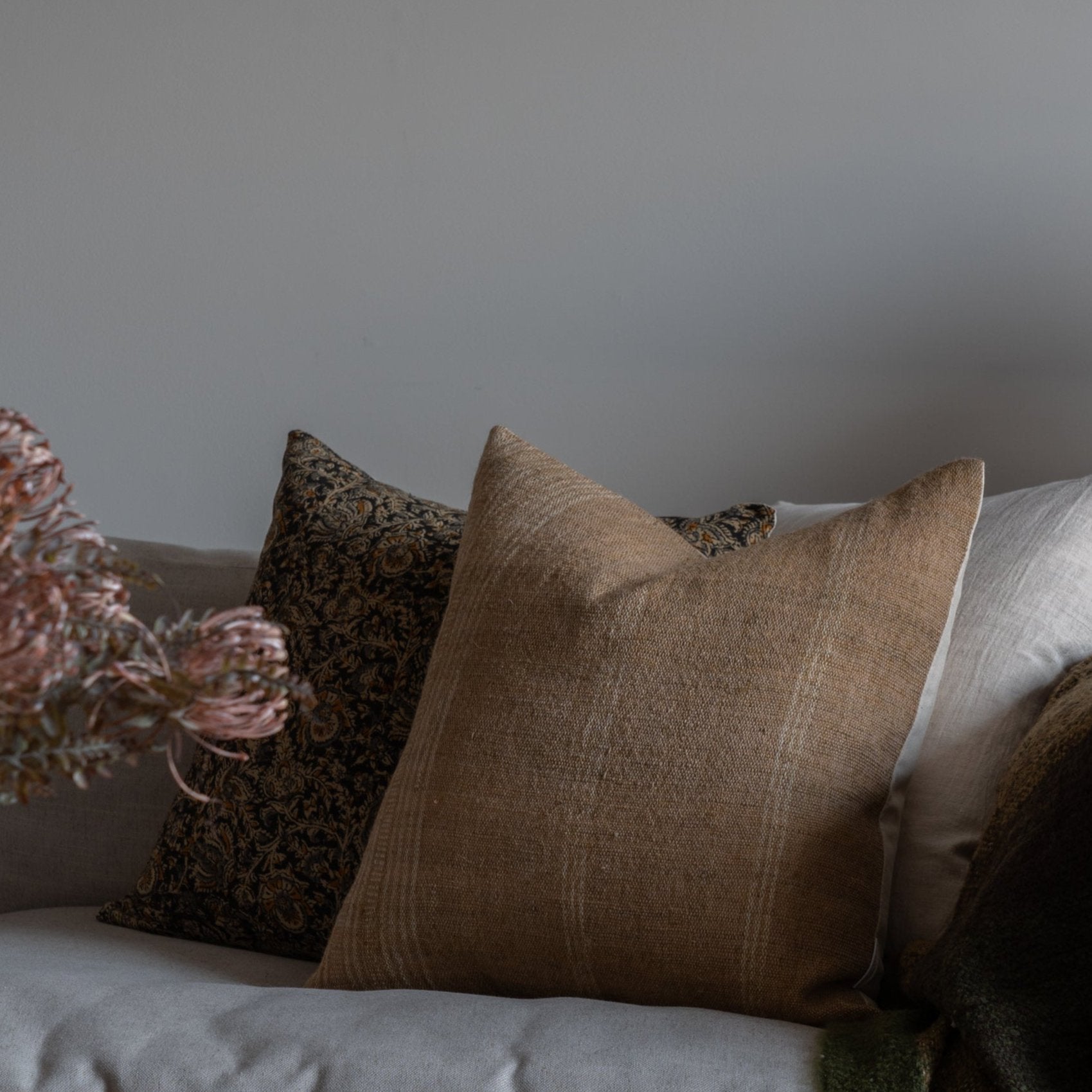 Fawn Bhujodi Pillow Cover 1 - PILLOWS - Bhujodi - neutral Rug & Weave Pillows