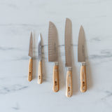Serrated Utility Knife with Oak Handle