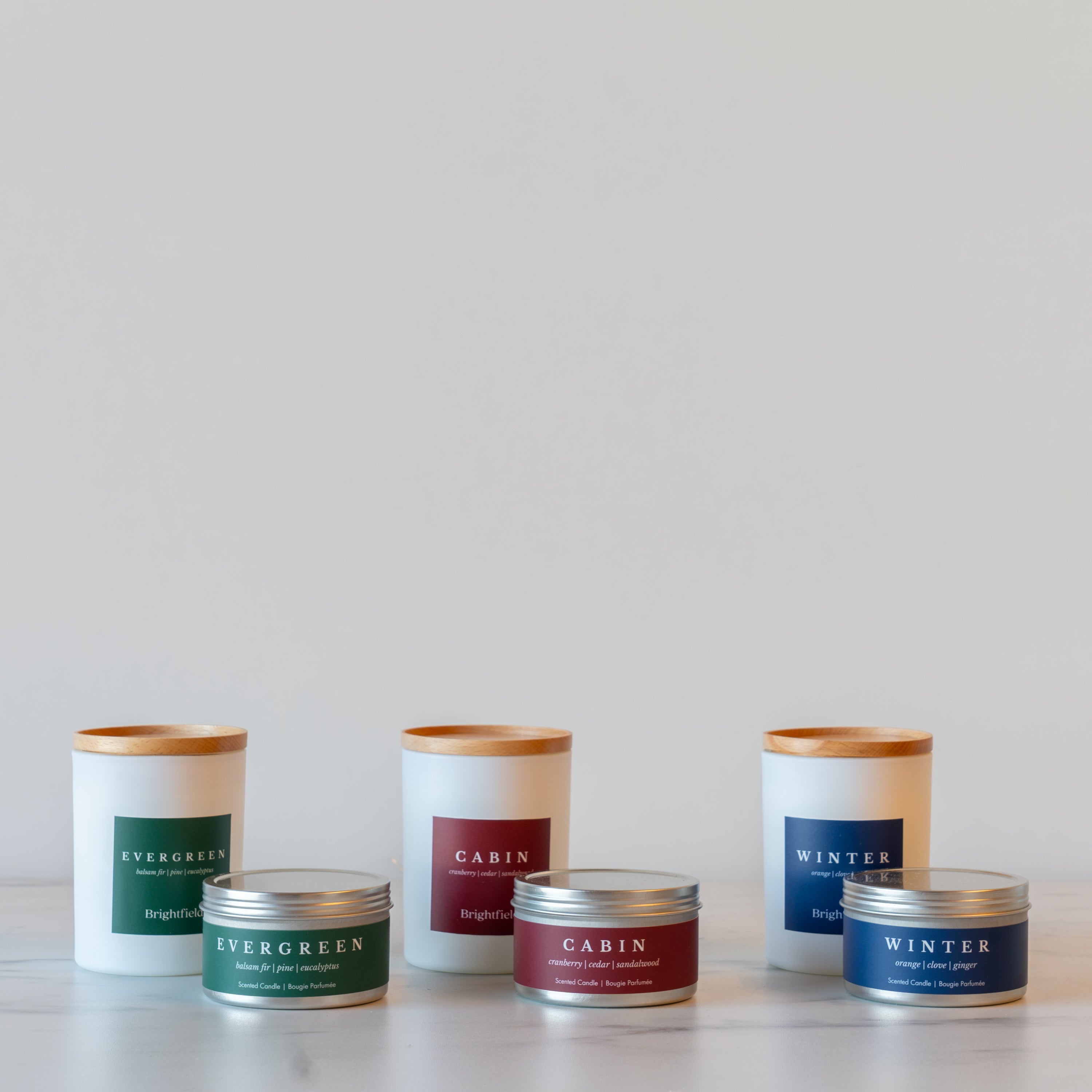 Travel Winter Candle by Brightfield candle Brightfield