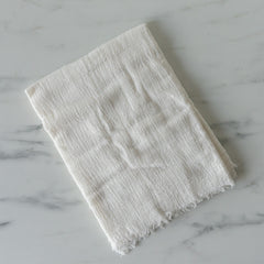 White Cotton Fringed Table Runner table runner Bluum Maison (Faire)