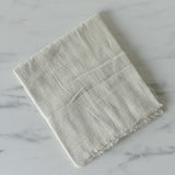 Oat Cotton Fringed Table Runner