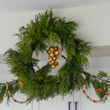 Faux White Cedar Wreath