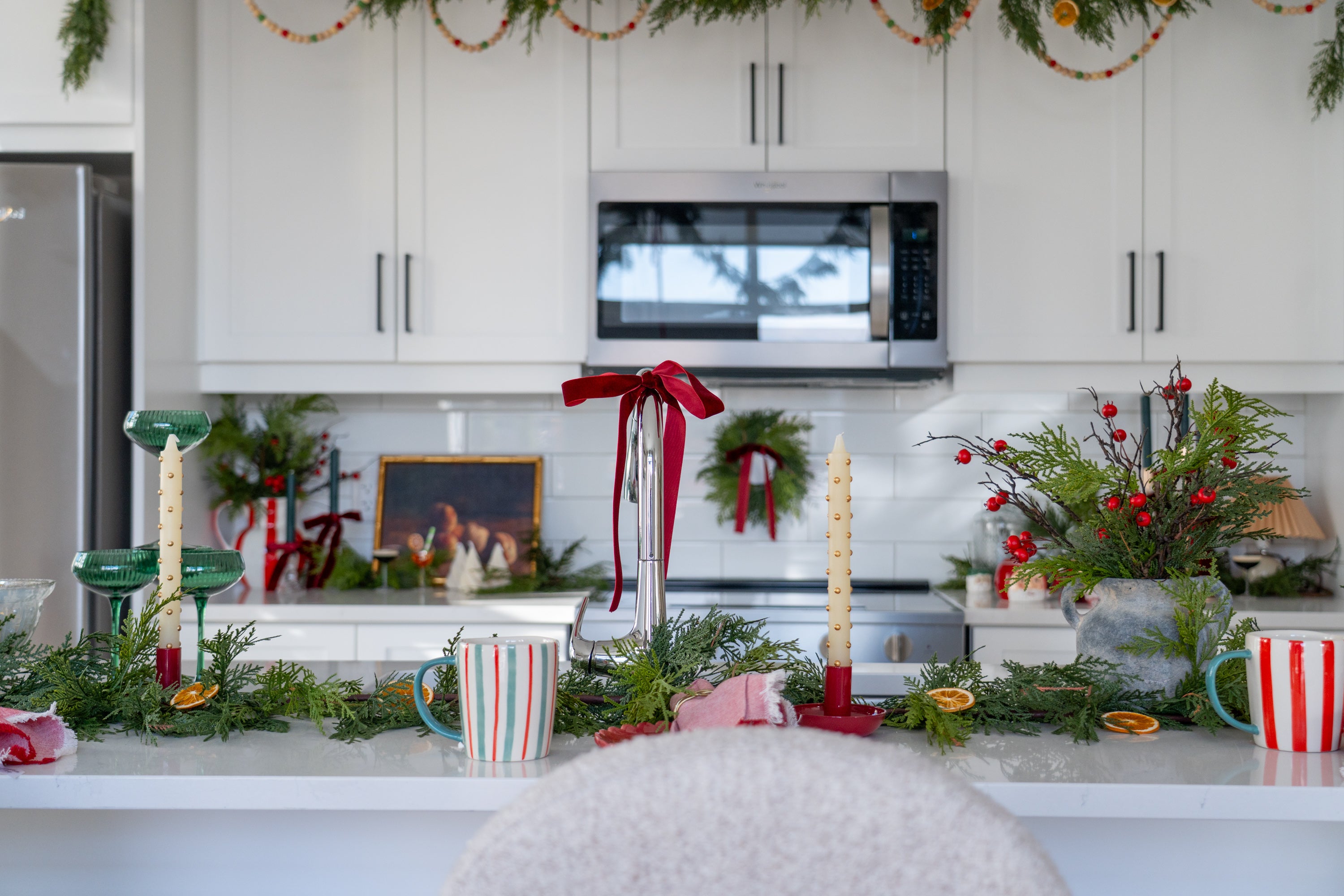 Stripe Stoneware Mug CHRISTMAS 2025 Creative Co-op (DYA)