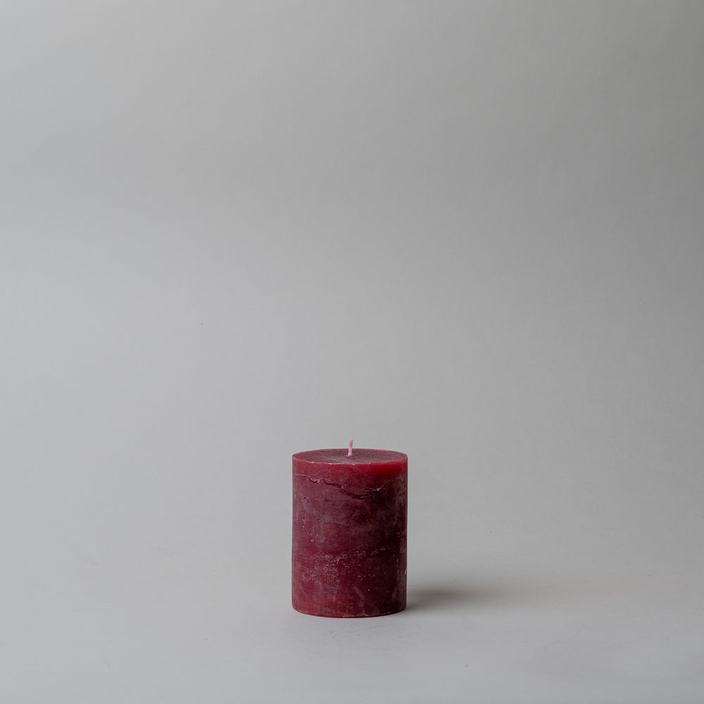 Holiday Rustic Pillar Candles CHRISTMAS 2026 Old Country Design (ShopZio) Burgundy