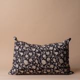 Mica Floral Pillow Cover 00-1 - PILLOWS - block print - neutral Rug & Weave Pillows 14" x 20"