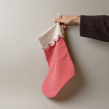 Red Stripe Stocking with Bow Detail