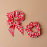 Red Gingham Scrunchie Rug & Weave