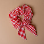 Red Gingham Scrunchie Rug & Weave