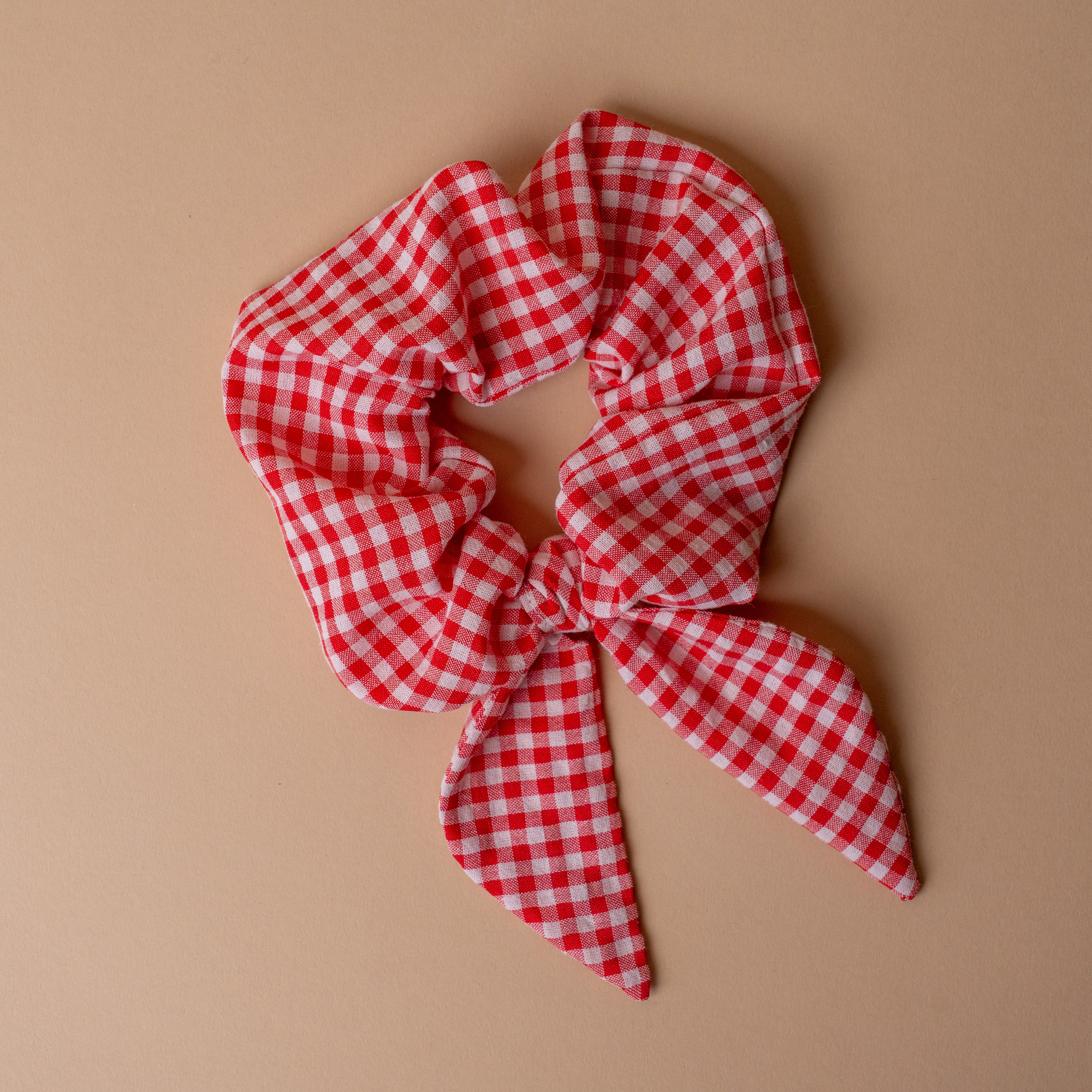 Red Gingham Scrunchie Rug & Weave