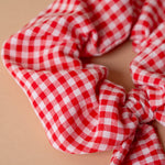 Red Gingham Scrunchie Rug & Weave