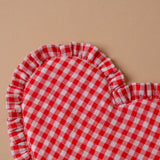Gingham Heart Coaster Rug & weave