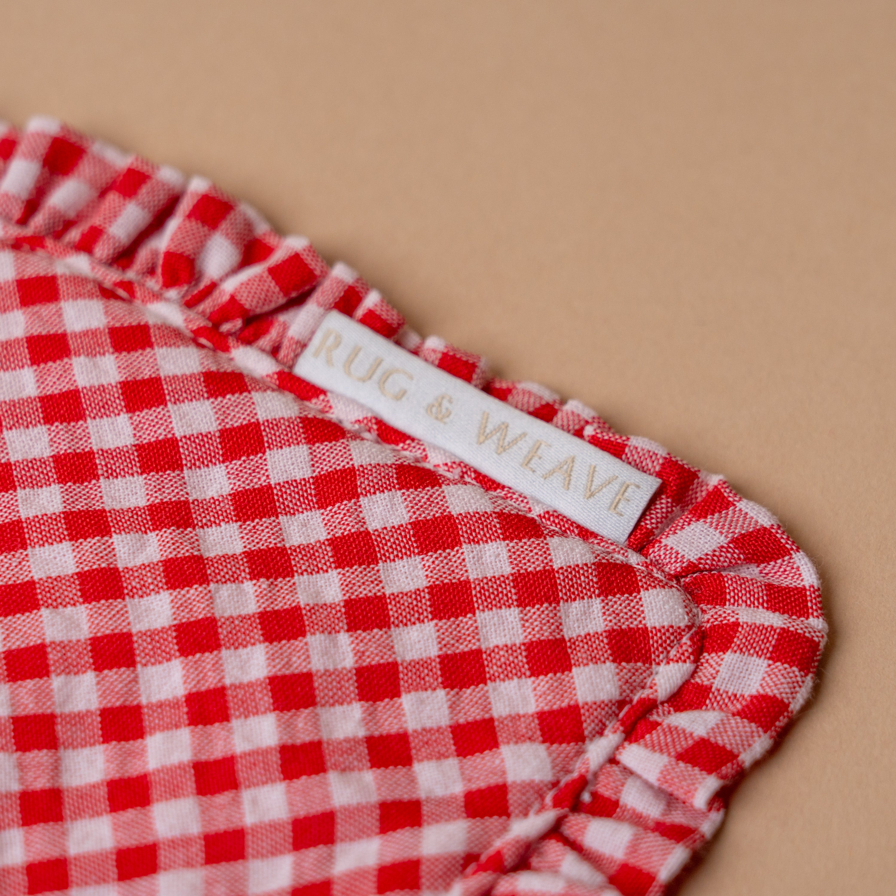 Gingham Heart Coaster Rug & weave