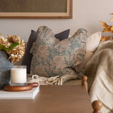 Adeline Block Print Ruffle Pillow Cover 1 - PILLOWS - Block print - neutral ORNA HOUSE