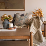 Adeline Block Print Ruffle Pillow Cover 1 - PILLOWS - Block print - neutral ORNA HOUSE