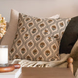 Noreen Block Print Pillow Cover - Double Sided 1-PILLOWS - block print - warm Rug & Weave Pillows
