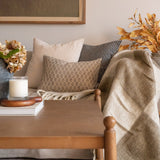 Dolly Block Print Pillow Cover - Double Sided 1 - PILLOWS - block print - neutral ORNA HOUSE