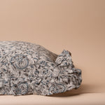 Aubrey Block Print Ruffle Pillow Cover 1 - PILLOWS - Block print - neutral ORNA HOUSE