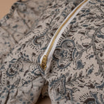 Aubrey Block Print Ruffle Pillow Cover 1 - PILLOWS - Block print - neutral ORNA HOUSE