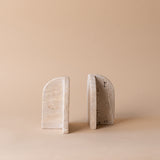 Vintage Travertine Bookend Set