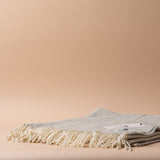 Grey Clouds Wool Blanket