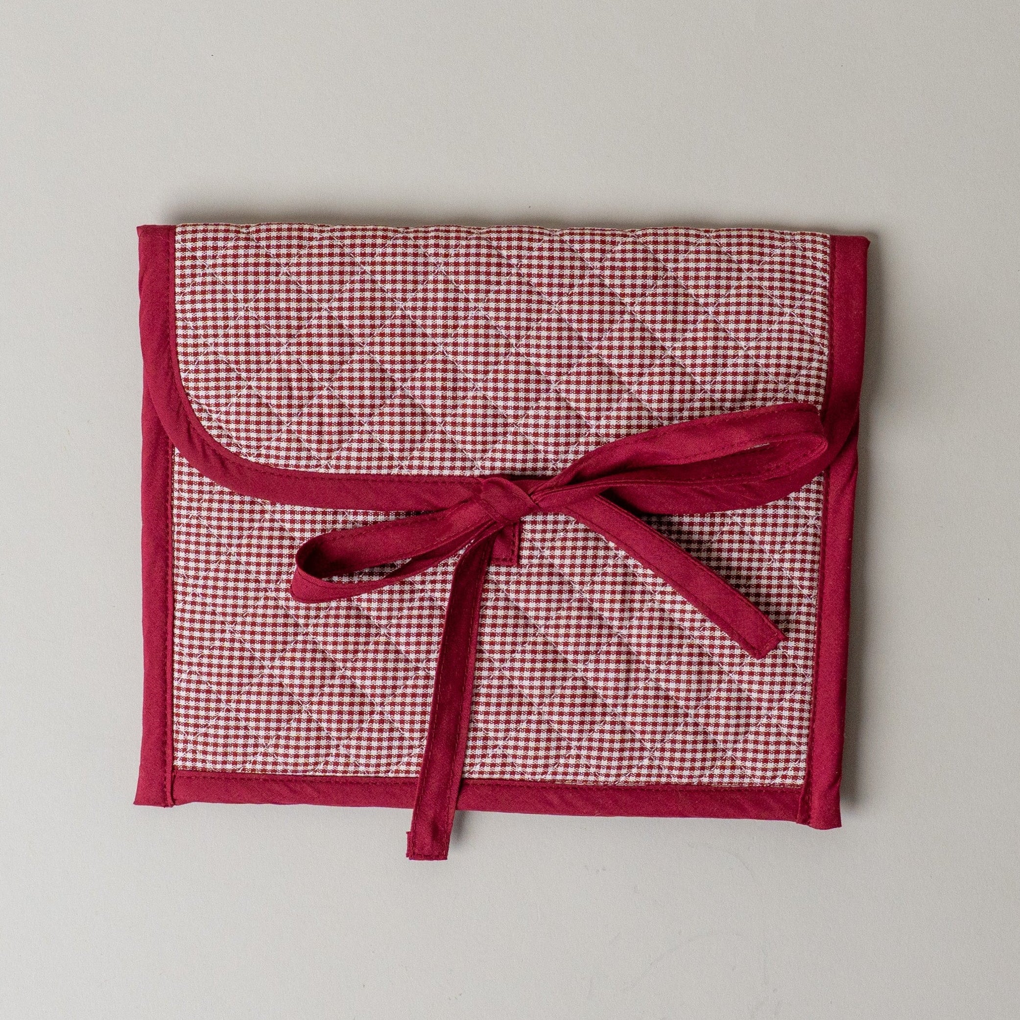 Quilted Gingham Kindle Sleeve kindle sleeve Rug & Weave Pillows Wine