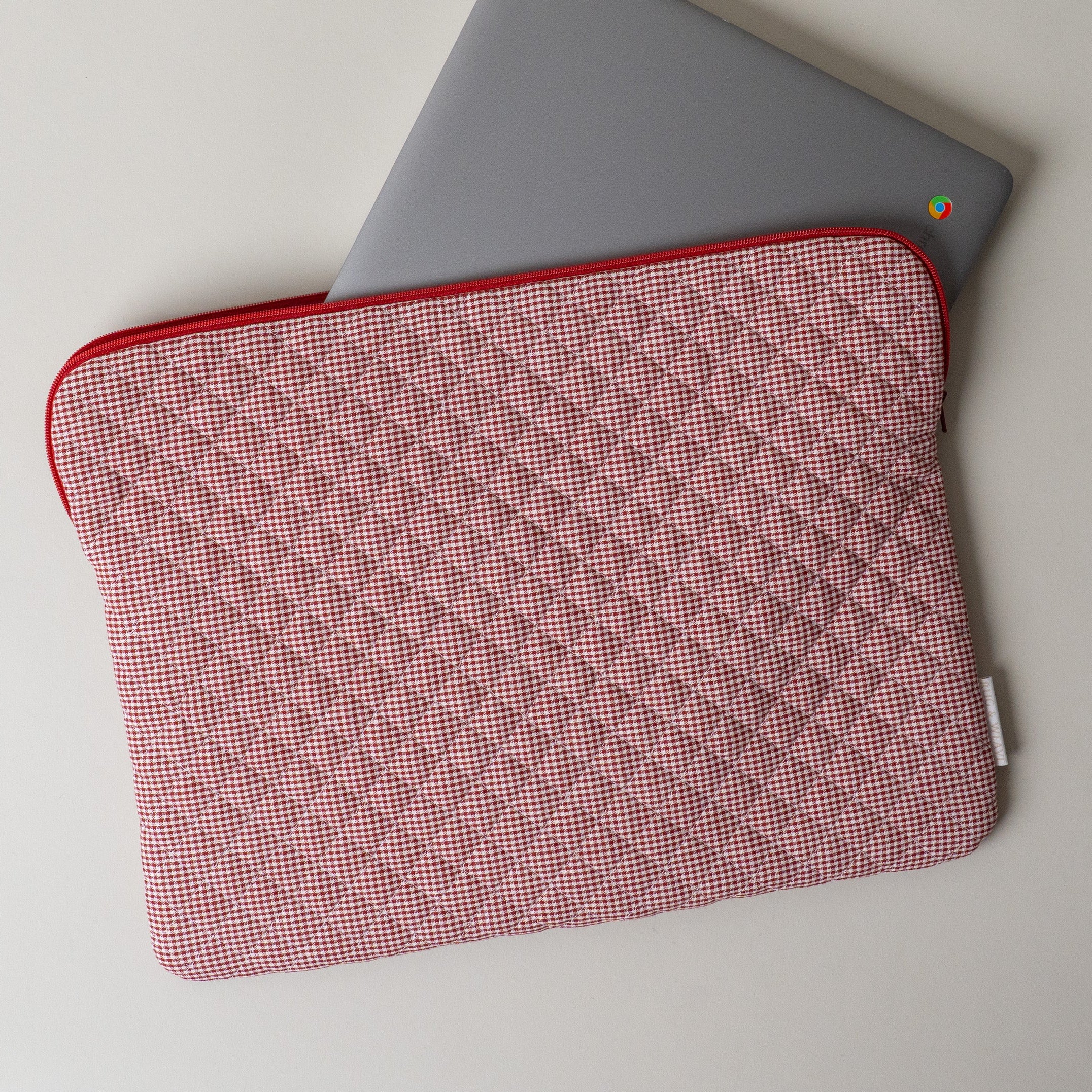 Quilted Gingham Laptop Sleeve laptop sleeve Rug & Weave Pillows