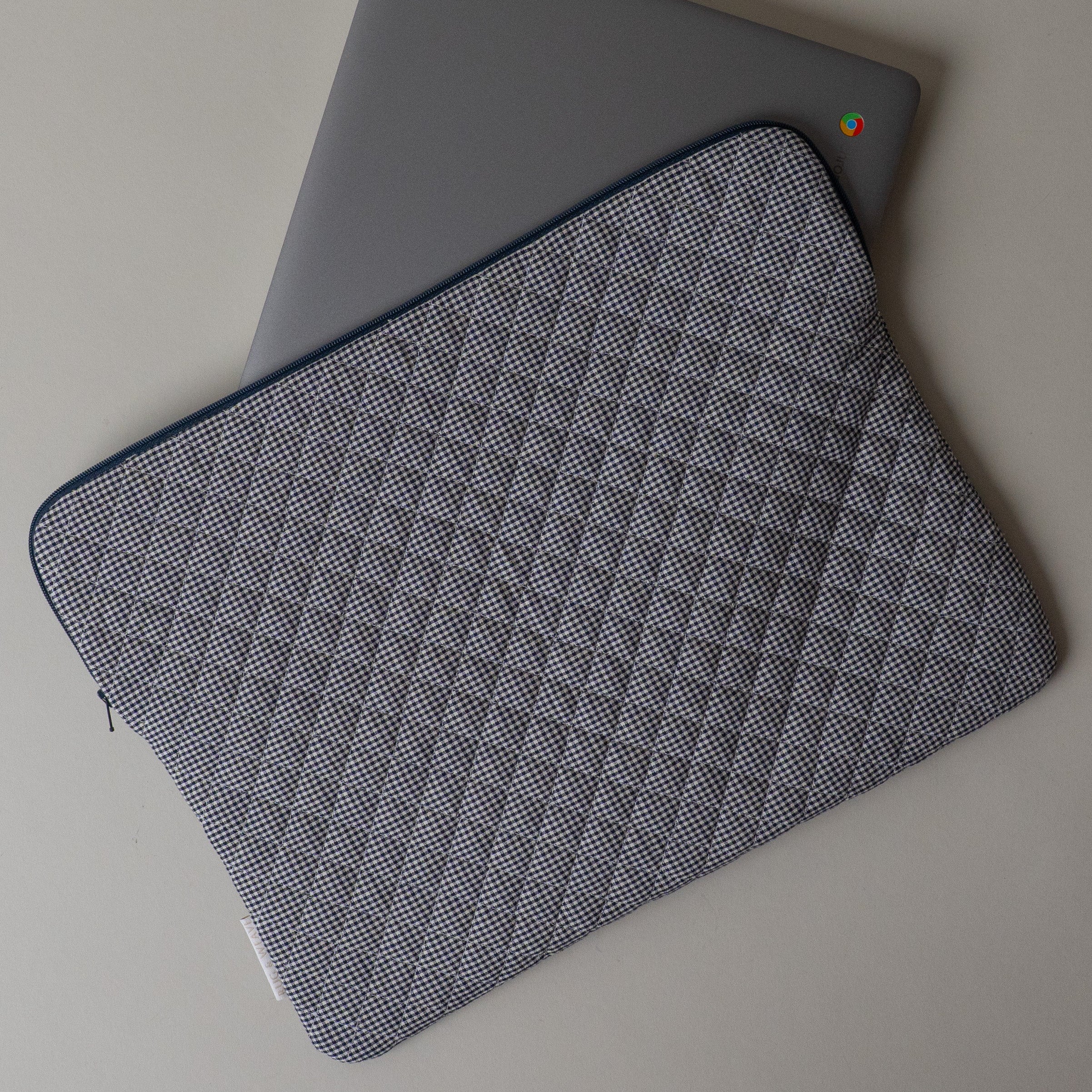 Quilted Gingham Laptop Sleeve laptop sleeve Rug & Weave Pillows