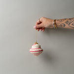 Handmade Paper Mache Ornament - Layered Shape CHRISTMAS 2025 Creative Co-op (DYA) Pink Swirl